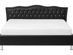 Beliani Parisanky Keinonahka Musta 180 X 200 Cm Metz Outlet