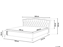 Beliani Parisanky Keinonahka Musta 180 X 200 Cm Metz Outlet