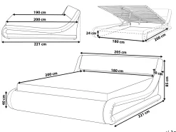 Beliani Parisanky Keinonahka Säilytystila Valkoinen 180 X 200 Cm Avignon Cheap