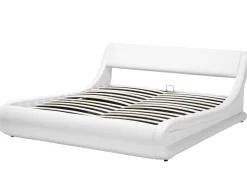 Beliani Parisanky Keinonahka Säilytystila Valkoinen 180 X 200 Cm Avignon Cheap