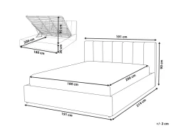 Beliani Parisanky Keinonahka Säilytystila Tummanharmaa 180 X 200 Cm Dreux Discount