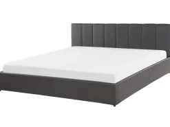 Beliani Parisanky Keinonahka Säilytystila Tummanharmaa 180 X 200 Cm Dreux Discount