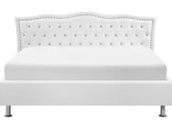 Beliani Parisanky Keinonahka Valkoinen 180 X 200 Cm Metz Fashion