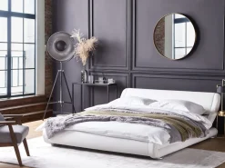 Beliani Parisanky Keinonahka Valkoinen 180 X 200 Cm Avignon Best Sale