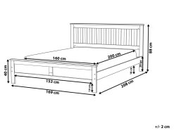 Beliani Parisanky Manty Valkoinen 160 X 200 Cm Mayenne Clearance