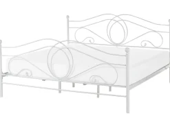 Beliani Parisanky Metalli Valkoinen 180 X 200 Cm Lyra Shop