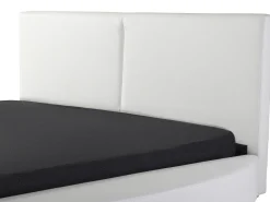 Beliani Parisanky Nahka Pyorea Valkoinen 180 X 200 Cm Laval Outlet