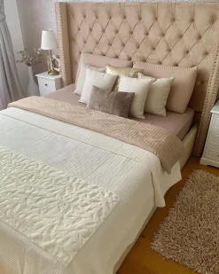 Beliani Parisanky Sametti Beige 180 X 200 Cm Lubbon Hot