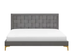 Beliani Parisanky Sametti Harmaa 180 X 200 Cm Limoux Clearance