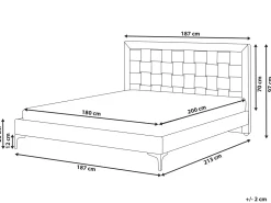 Beliani Parisanky Sametti Harmaa 180 X 200 Cm Limoux Clearance