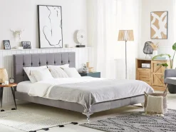 Beliani Parisanky Sametti Harmaa 180 X 200 Cm Ambert Best