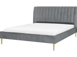 Beliani Parisanky Sametti Harmaa 180 X 200 Cm Marville Outlet