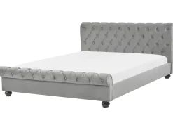 Beliani Parisanky Sametti Harmaa 180 X 200 Cm Avallon Best Sale