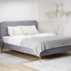 Beliani Parisanky Sametti Harmaa 180 X 200 Cm Flayat Clearance