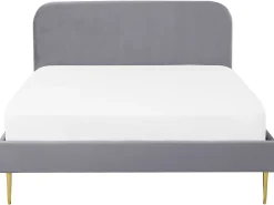 Beliani Parisanky Sametti Harmaa 180 X 200 Cm Flayat Clearance