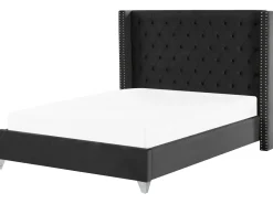 Beliani Parisanky Sametti Musta 180 X 200 Cm Lubbon Fashion