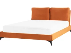 Beliani Parisanky Sametti Oranssi 160 X 200 Cm Melle Flash Sale