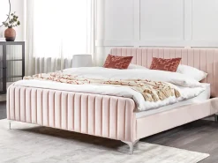 Beliani Parisanky Sametti Pastellipinkki 180 X 200 Cm Lunan Fashion