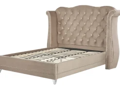 Beliani Parisanky Sametti Ruskeanharmaa 180 X 200 Cm Ayette Cheap