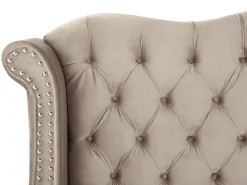 Beliani Parisanky Sametti Ruskeanharmaa 180 X 200 Cm Ayette Cheap