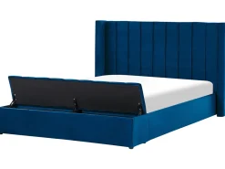 Beliani Parisanky Sametti Säilytystila Laivastonsininen 180 X 200 Cm Noyers Hot