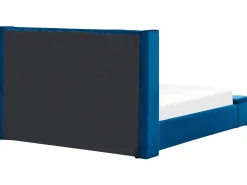 Beliani Parisanky Sametti Säilytystila Laivastonsininen 180 X 200 Cm Noyers Hot