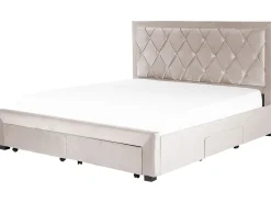 Beliani Parisanky Sametti Säilytystila Beige 180 X 200 Cm Lievin Shop