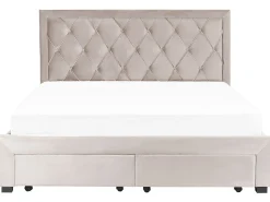 Beliani Parisanky Sametti Säilytystila Beige 180 X 200 Cm Lievin Shop