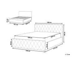 Beliani Parisanky Sametti Säilytystila Vaaleanpunainen 180 X 200 Cm Rochefort Best