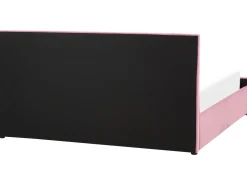 Beliani Parisanky Sametti Säilytystila Vaaleanpunainen 180 X 200 Cm Rochefort Best