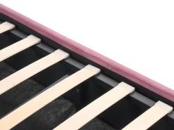 Beliani Parisanky Sametti Säilytystila Vaaleanpunainen 180 X 200 Cm Rochefort Best