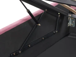 Beliani Parisanky Sametti Säilytystila Vaaleanpunainen 180 X 200 Cm Rochefort Best