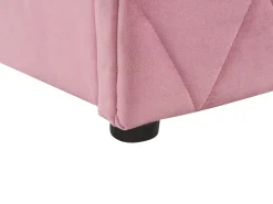 Beliani Parisanky Sametti Säilytystila Vaaleanpunainen 180 X 200 Cm Rochefort Best