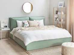 Beliani Parisanky Sametti Säilytystila Mintunvihrea 180 X 200 Cm Bajonna Discount