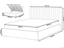 Beliani Parisanky Sametti Säilytystila Harmaa 180 X 200 Cm Vion Shop
