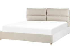 Beliani Parisanky Sametti Säilytystila Vaalea Beige 180 X 200 Cm Batilly Cheap