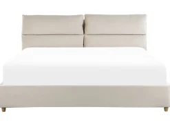 Beliani Parisanky Sametti Säilytystila Vaalea Beige 180 X 200 Cm Batilly Cheap