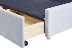 Beliani Parisanky Sametti Säilytystila Vaaleanharmaa 140 X 200 Cm Vernoyes Flash Sale