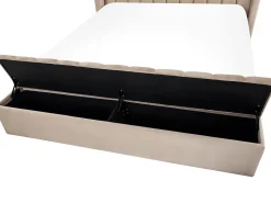 Beliani Parisanky Sametti Säilytystila Beige 180 X 200 Cm Noyers Cheap