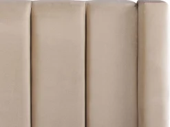 Beliani Parisanky Sametti Säilytystila Beige 180 X 200 Cm Noyers Cheap