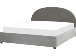 Beliani Parisanky Sametti Säilytystila Vaaleanharmaa 180 X 200 Vaucluse Discount