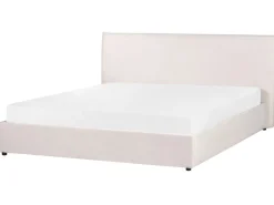 Beliani Parisanky Sametti Säilytystila Luonnonvalkoinen 180 X 200 Cm Lavaur Store