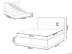 Beliani Parisanky Sametti Säilytystila Ruskeanharmaa 180 X 200 Cm Rouen Shop