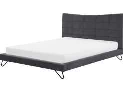 Beliani Parisanky Sametti Tummanharmaa 180 X 200 Cm Lannion Discount