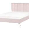 Beliani Parisanky Sametti Usb-Portti Pastellipinkki 140 X 200 Cm Miribel Fashion
