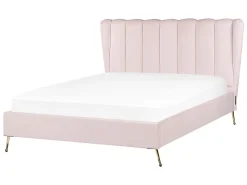 Beliani Parisanky Sametti Usb-Portti Pastellipinkki 140 X 200 Cm Miribel Fashion