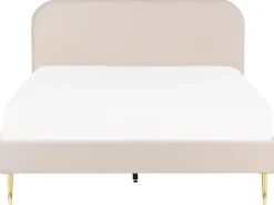 Beliani Parisanky Sametti Vaalea Beige 180 X 200 Cm Flayat Best