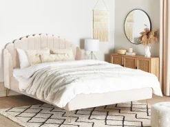 Beliani Parisanky Sametti Vaalea Beige 180 X 200 Cm Ambillou Online