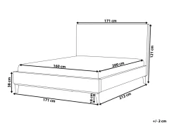 Beliani Parisanky Sametti Vaaleanpunainen 160 X 200 Cm Bayonne Cheap