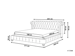 Beliani Parisanky Sametti Vaaleanharmaa 180 X 200 Cm Cavaillon Best Sale